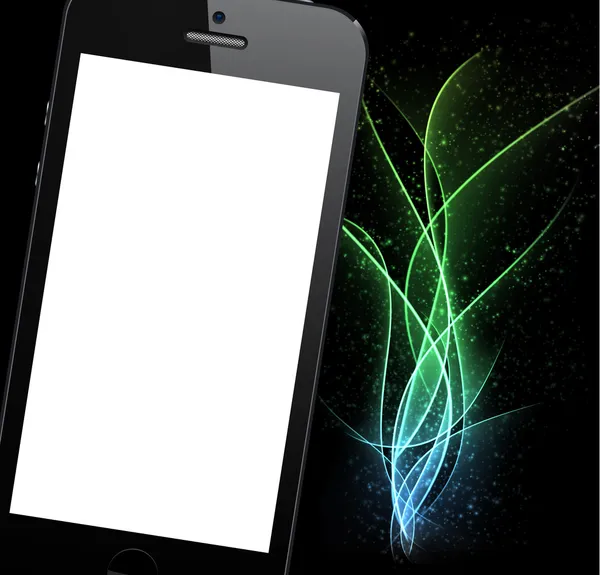 Realistic black smartphone background. — Stock Vector