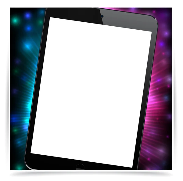 Realistico sfondo tablet nero pad . — Vettoriale Stock