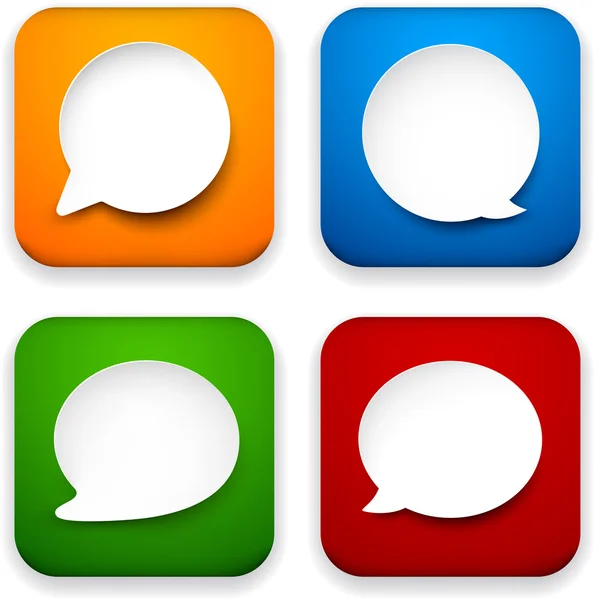 Web speech bubble app icons. — Stock Vector