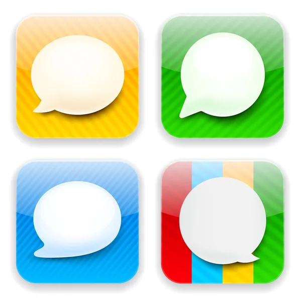 Web speech bubble app icons. — Stock Vector