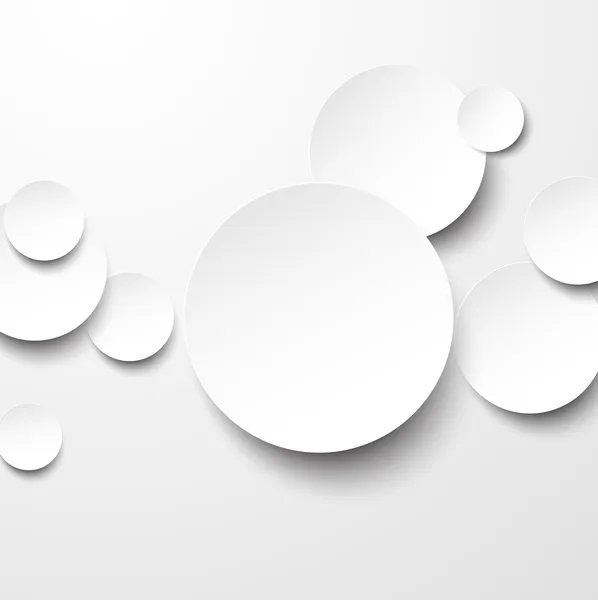 Papier witte cirkels. — Stockvector