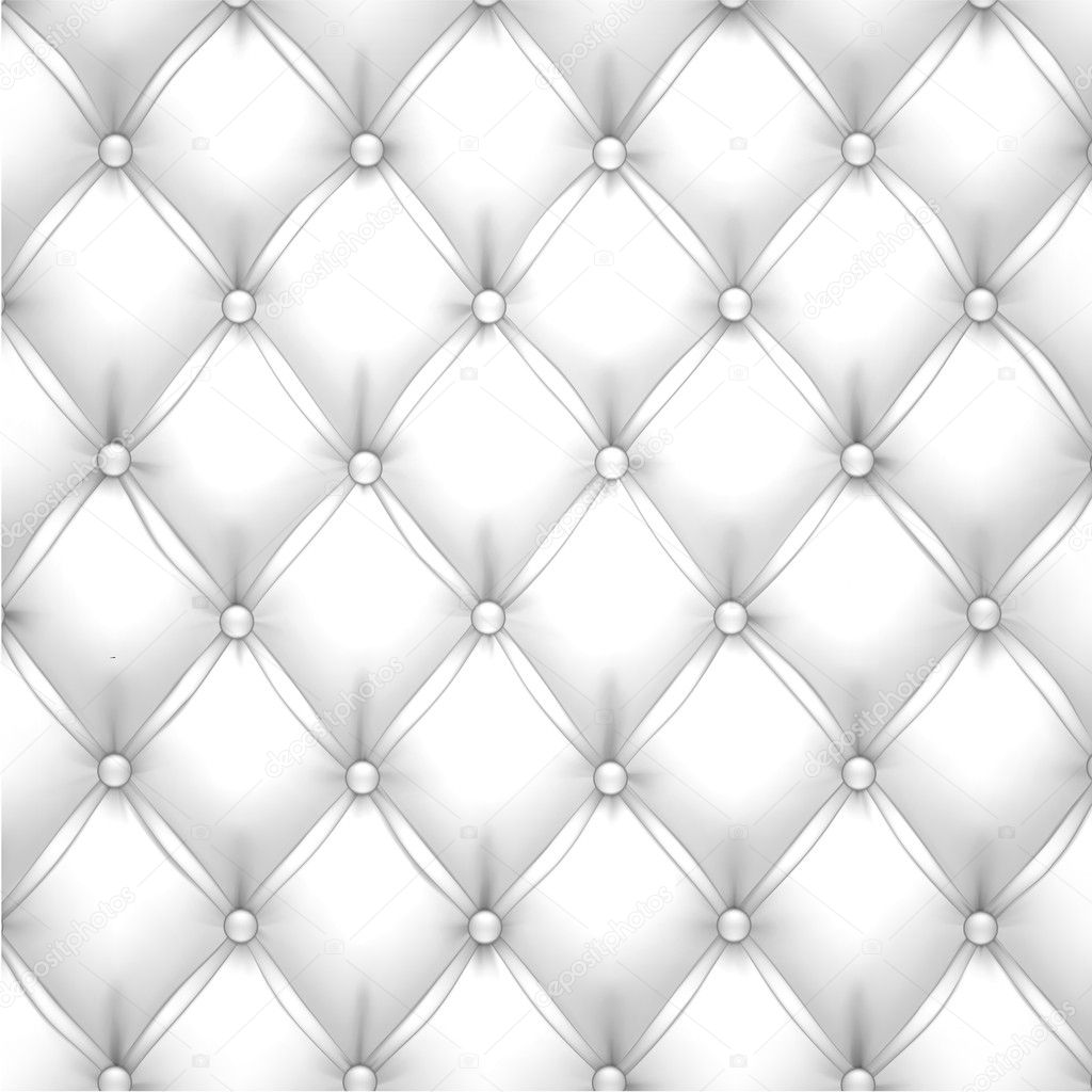 White vector upholstery leather pattern background.