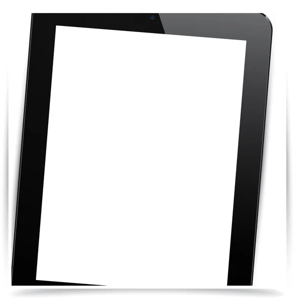 PC tablet nero realistico . — Vettoriale Stock