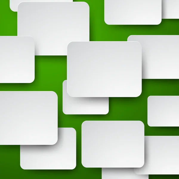 Fehér papír megjegyzi, a zöld. — Stock Vector