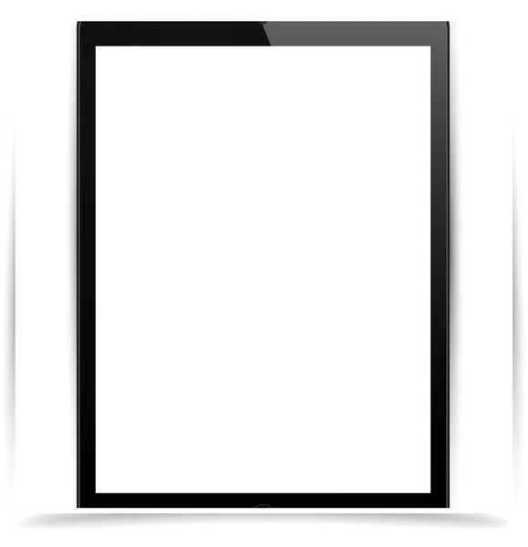 Realistic black tablet pc. — Stock Vector