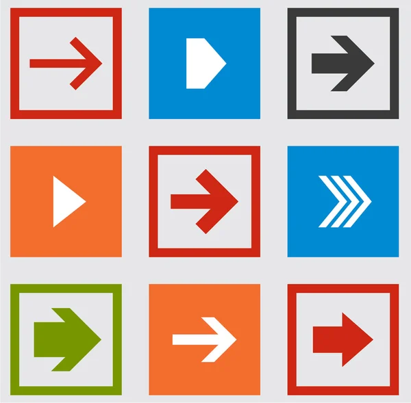 Flat arrow icons. — Stock Vector