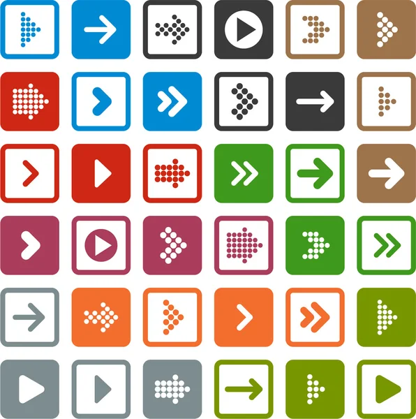 Flat arrow icons. — Stock Vector