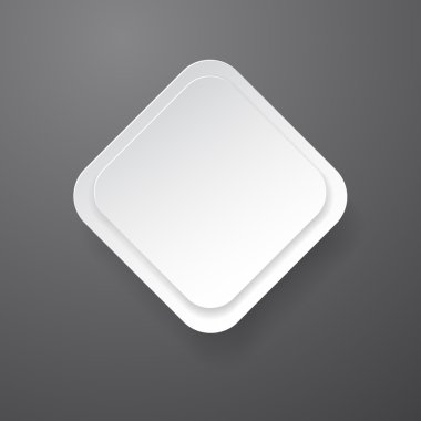 Kağıt beyaz dikdörtgen Not Grey.