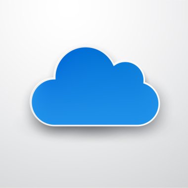 beyaz kağıt mavi bulut.