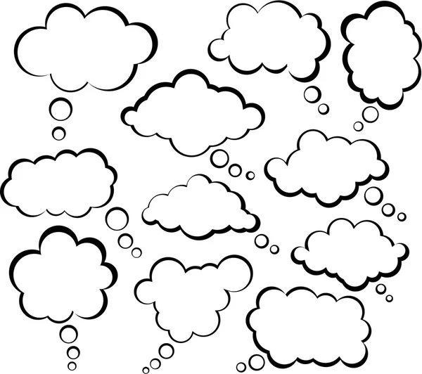 Komické mrak bubliny. — Stockový vektor
