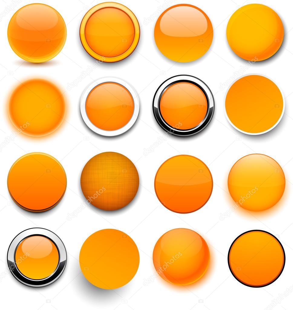 Round orange icons. — Stock Vector © Maxborovkov 25607937