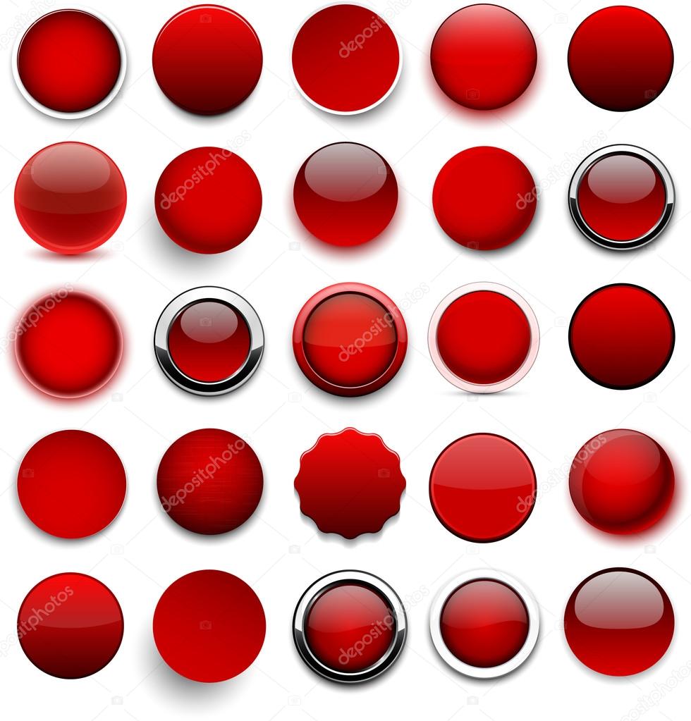 Round red icons.