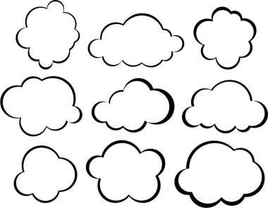 komik bulut konuşma balonları.
