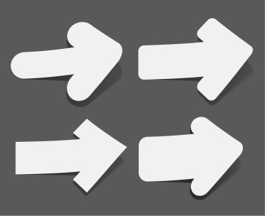 beyaz kağıt okları.