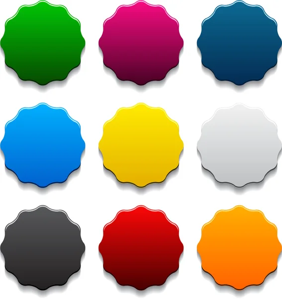Kulaté barevné ikony. — Stockový vektor