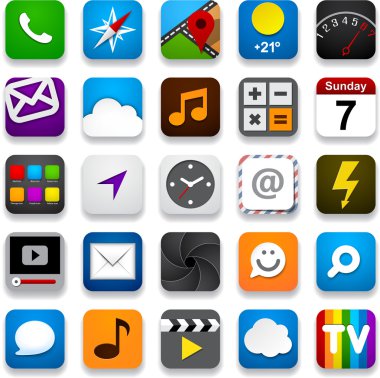 app simge kümesi.