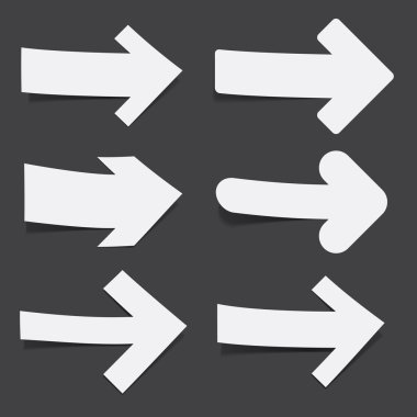 beyaz kağıt okları.