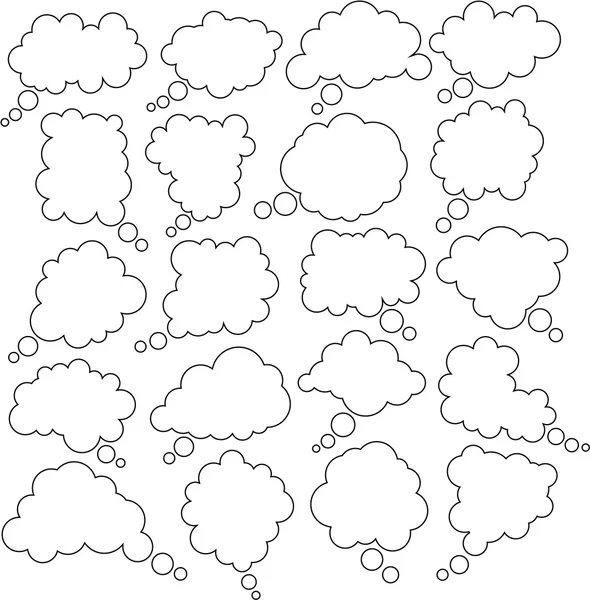 Burbujas de voz de nube cómica . — Vector de stock