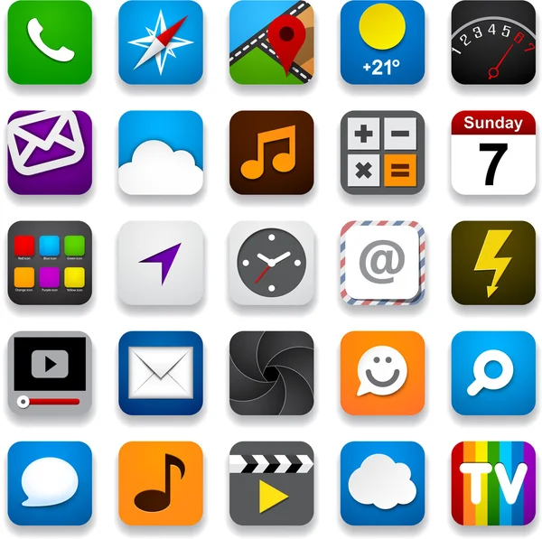 Set van app iconen. — Stockvector