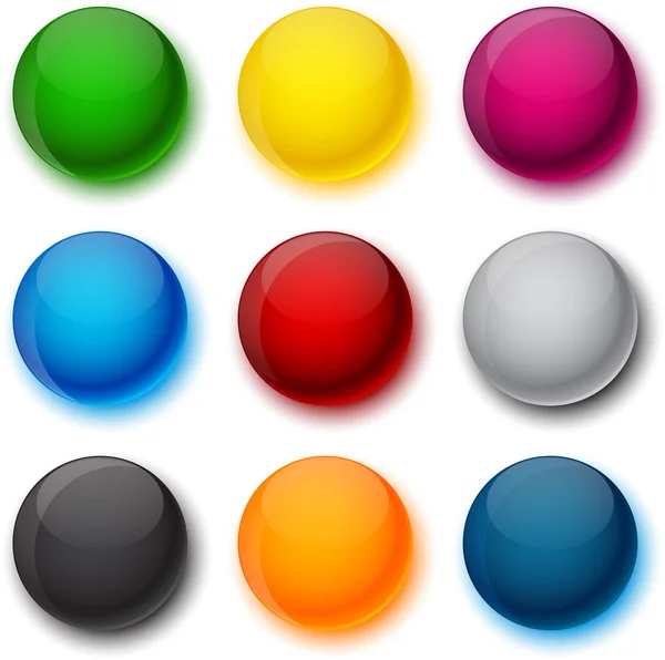 Runda färgglada bollar. — Stock vektor