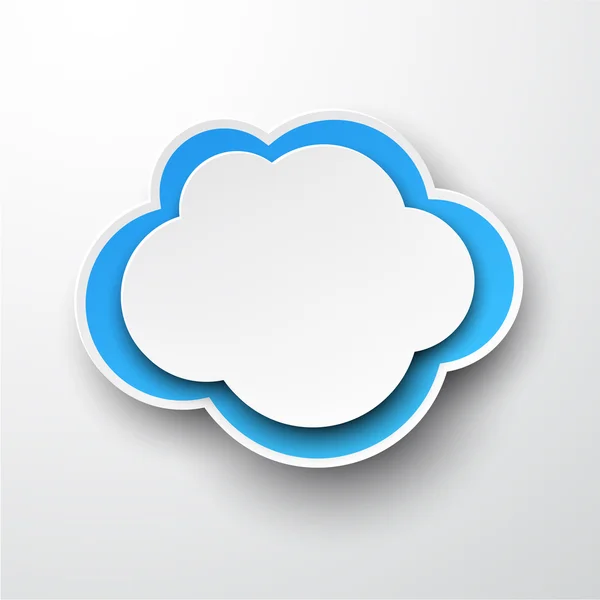 Paper white-blue cloud. — Stock Vector