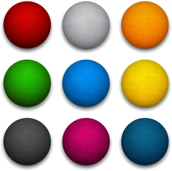 Round colorful textured balls. — Stock Vector