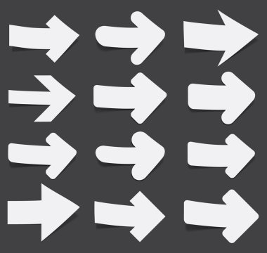 beyaz kağıt okları.