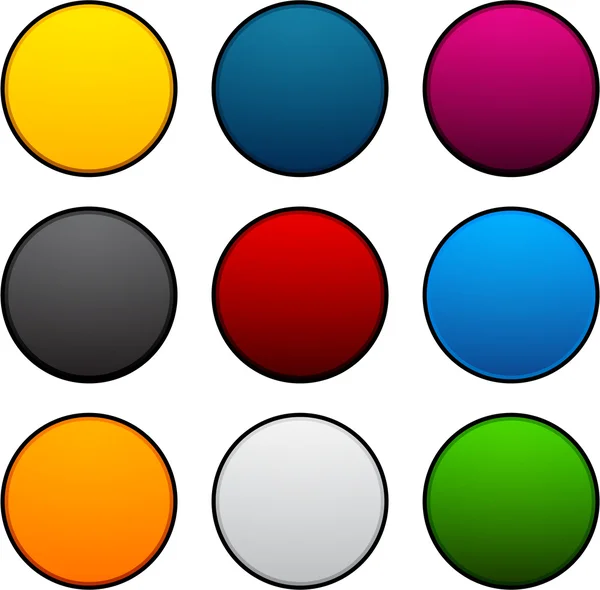 Kulaté barevné ikony. — Stockový vektor