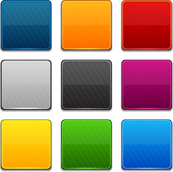 Icônes de couleur carrée . — Image vectorielle