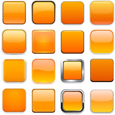 kare turuncu app simgeleri.
