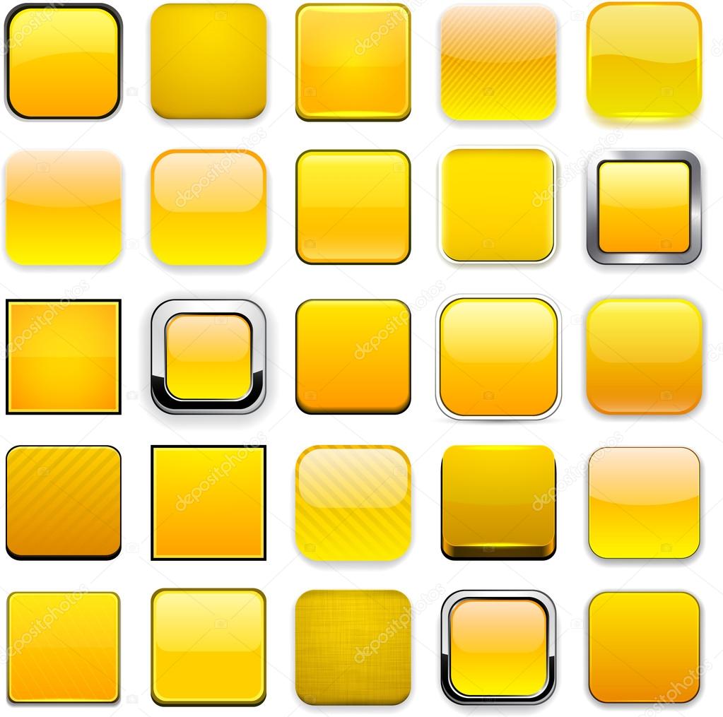 yellow and black app icons