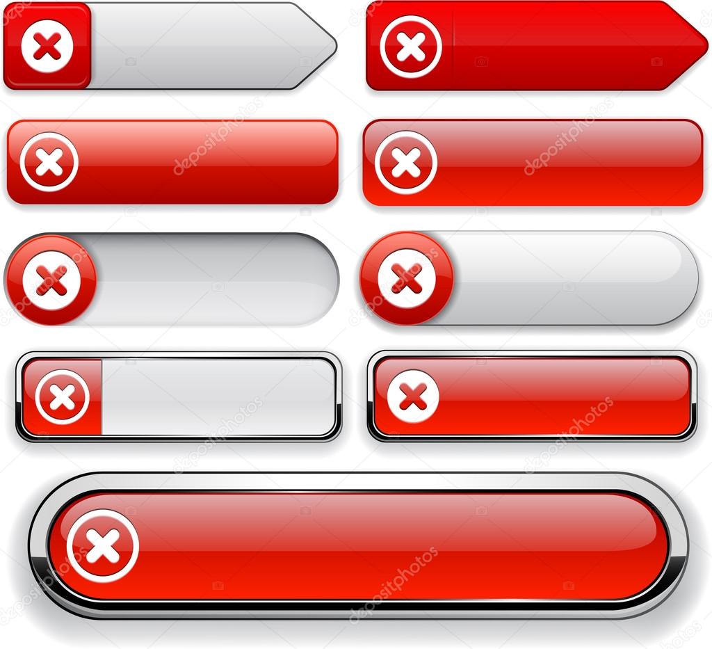 Cross red design elements for website or app. Vector eps10.