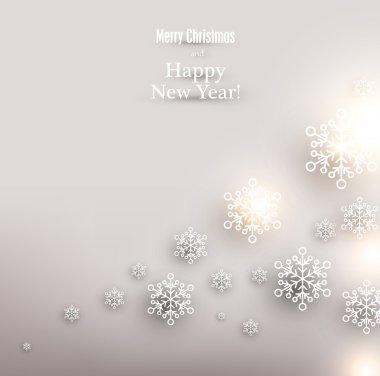 Noel arka plan ile parlayan kar taneleri.