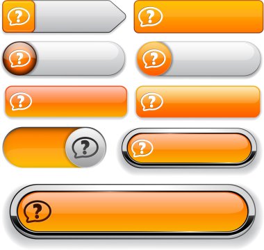 SSS yüksek Detaylı web düğmesi koleksiyonu.