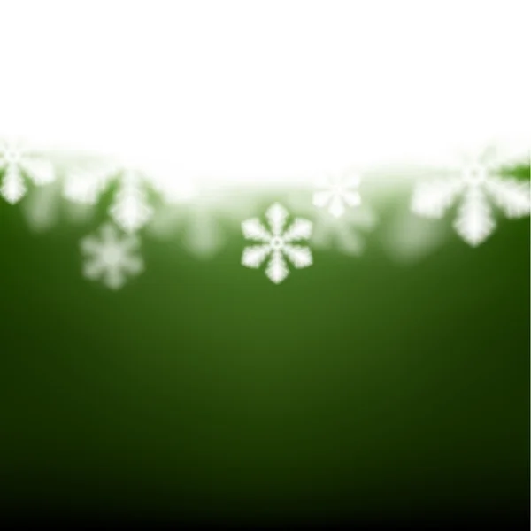 Fundo de Natal com flocos de neve desfocados . — Vetor de Stock