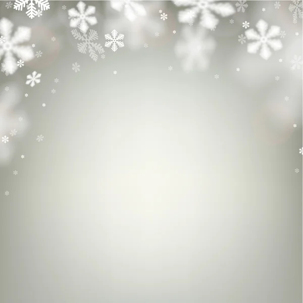 Fond de Noël avec flocons de neige déconcentrés . — Image vectorielle