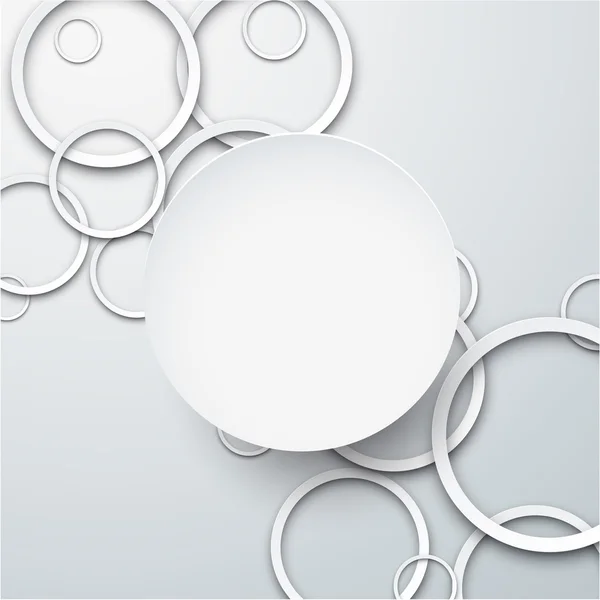 Background with paper white circles. — Stock Vector