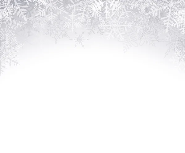 Fondo de Navidad con copos de nieve cristalinos . — Vector de stock