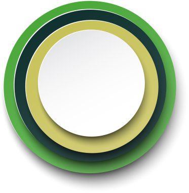 Kağıt beyaz konuşma balonu yuvarlak Not.