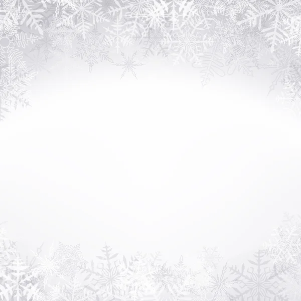 Weihnachten Hintergrund mit kristallischen Schneeflocken. — Stockvektor