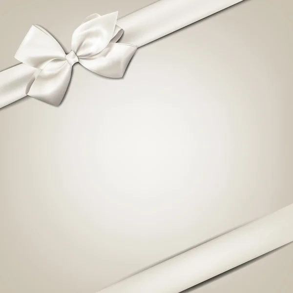 Arc cadeau blanc . — Image vectorielle