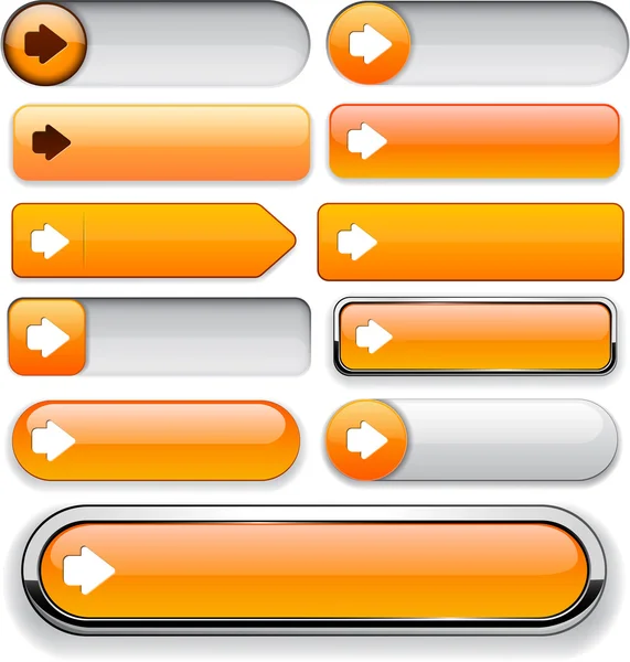 Flecha de alta detallada colección de botones web . — Archivo Imágenes Vectoriales