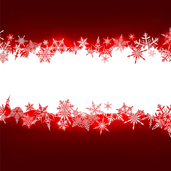 Red christmas background with white copyspace. — Stock Vector