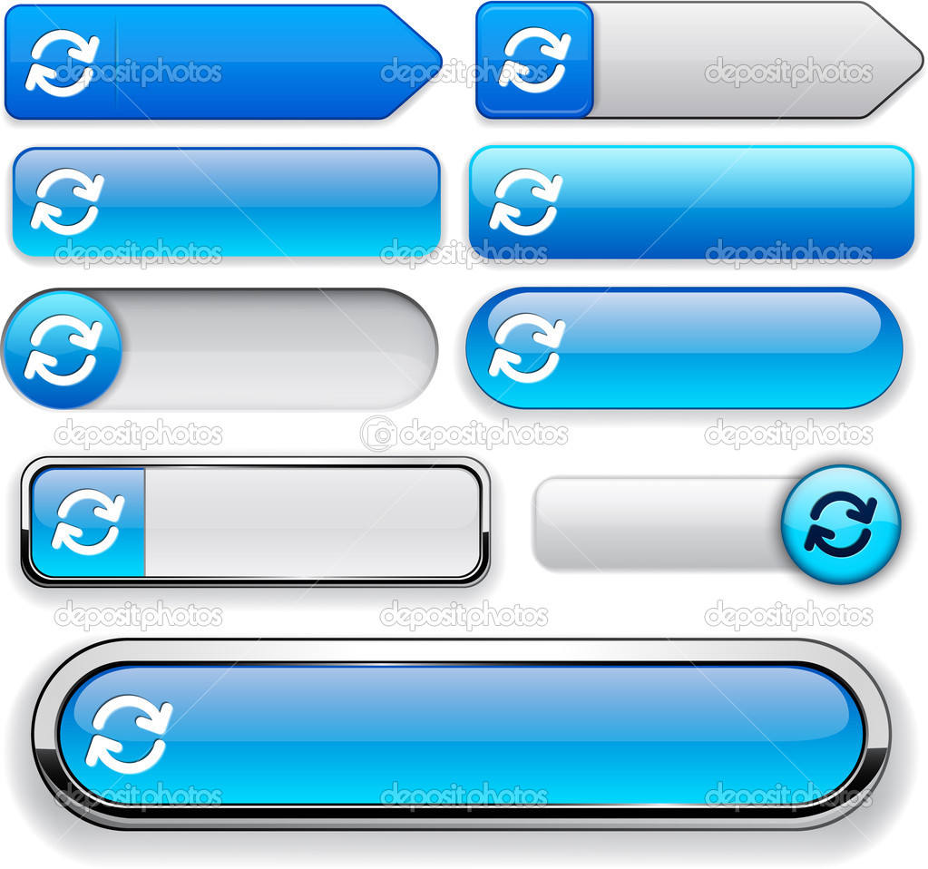 Synchronisation blue design elements for website or app. Vector eps10.