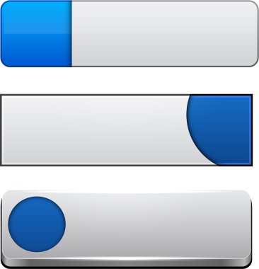 Mavi modern web düğmeleri.