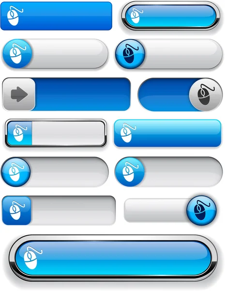 マウス web ボタン コレクション. — ストックベクタ