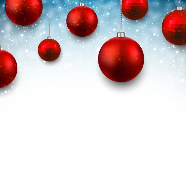 Hintergrund mit Weihnachtskugeln. — Stockvektor