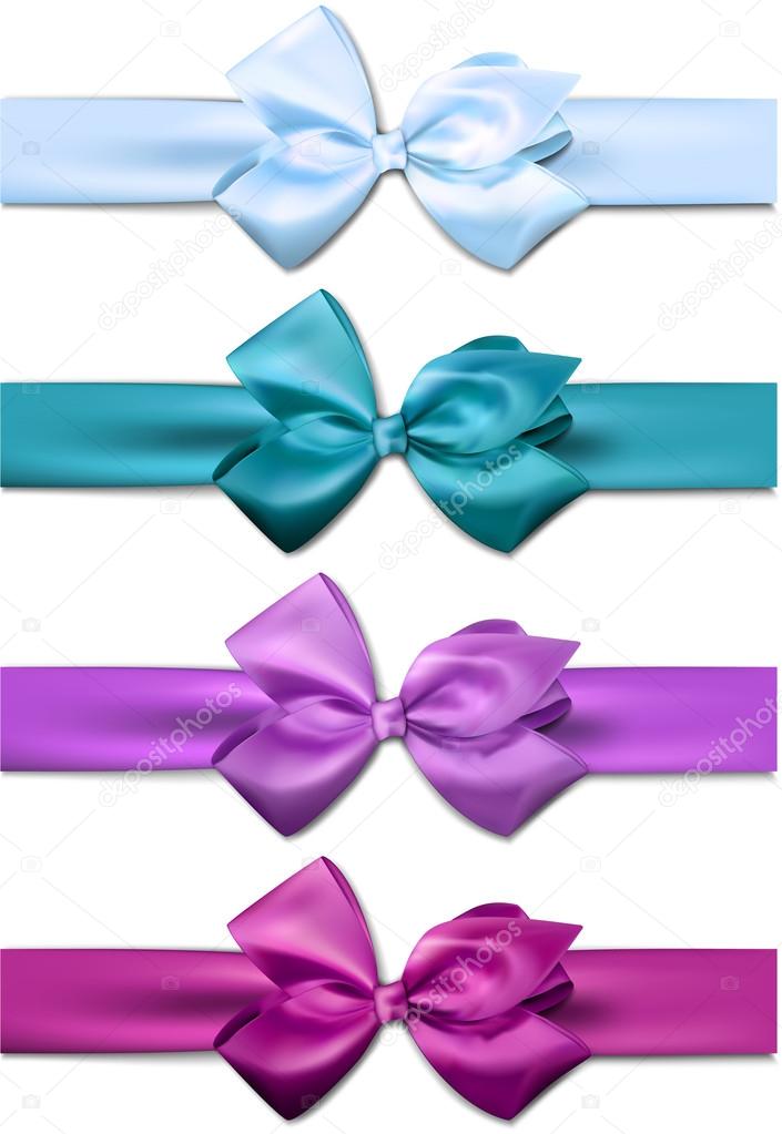 Satin color ribbons.