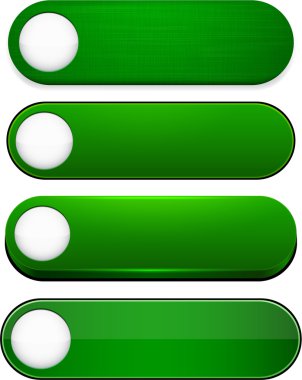 Yeşil yüksek Detaylı modern web düğmeleri.