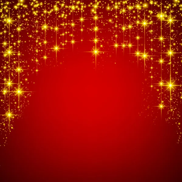 Weihnachten roter Sternenhintergrund. — Stockvektor